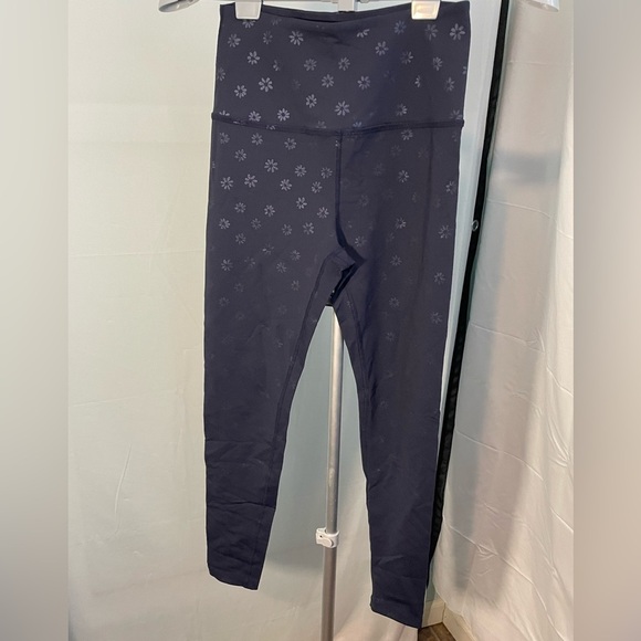 BEYOND YOGA LEGGINGS WOMEN SMALL‎ BLUE with daisies MADE IN USA - Picture 2 of 8